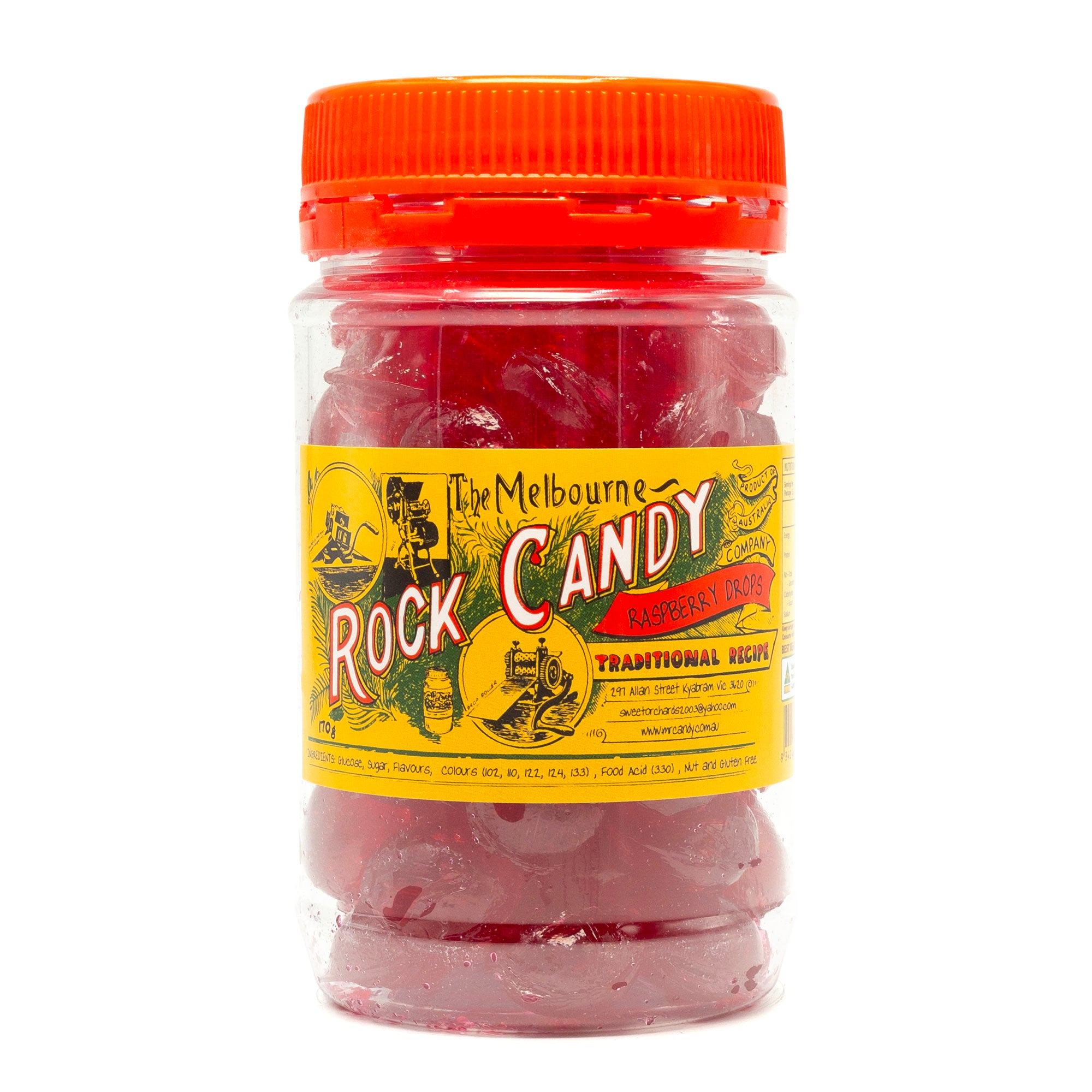 Raspberry Drops – Melbourne Rock Candy